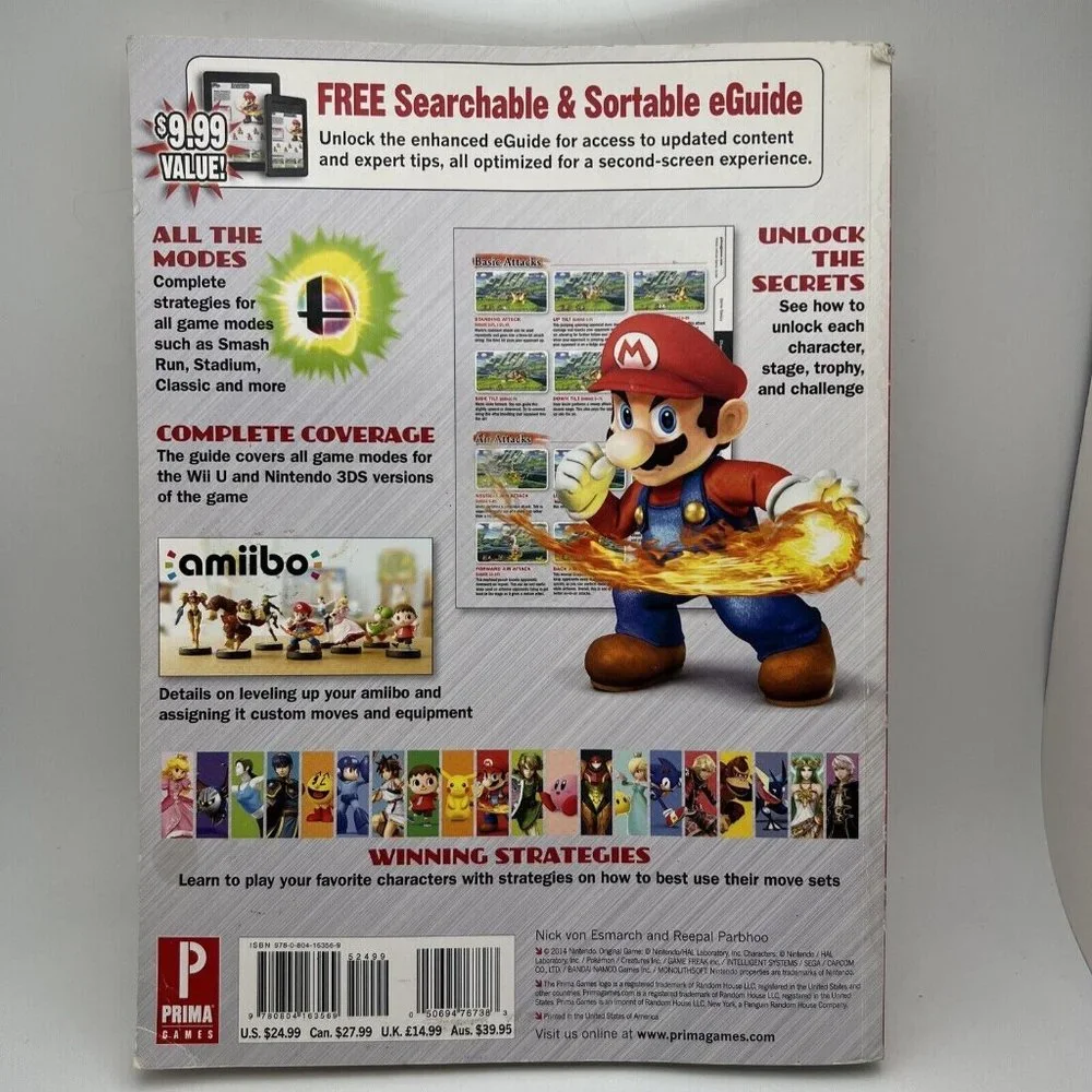 Super Smash Bros. Wiiu and 3ds by Nick von Esmarch (2014, Trade Paperback). F2